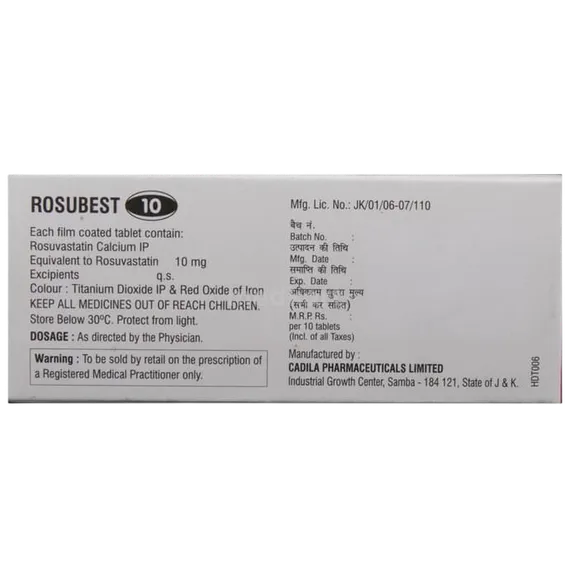 rosubest 10mg tablet 10's